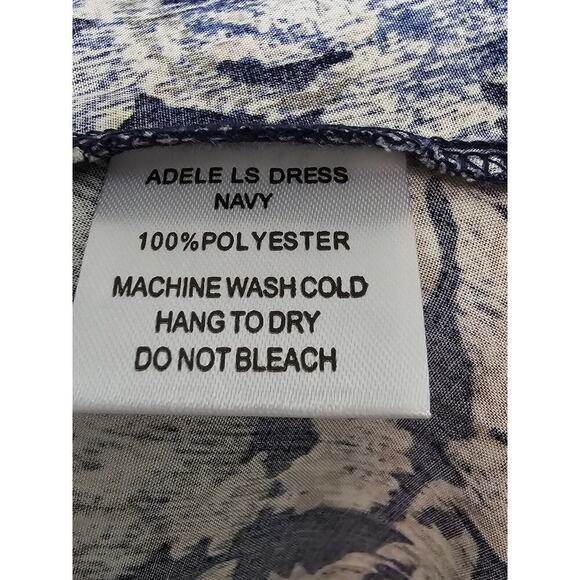 Rossmore Adele Dress Long Sleeve Floral Bell Sleeve Flare Small Blue NEW WITH TA - Picture 6 of 8